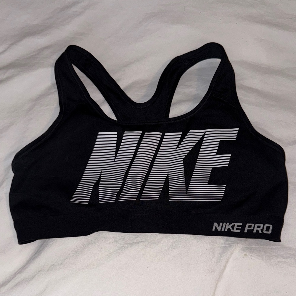 Nike Pro Black and White Sports Bra